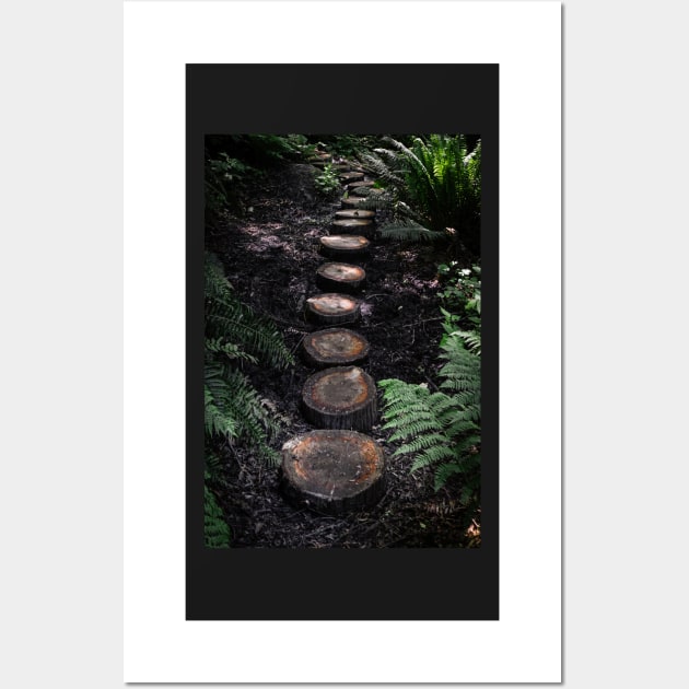 Tree stump path in the forest Wall Art by Robtography